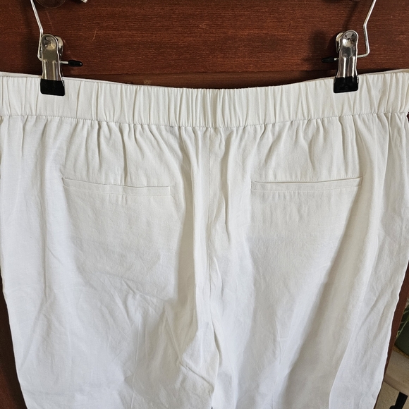 Theory Relaxed Pull-on Pants, White Crunch Size 12 Nwt - Picture 12 of 16